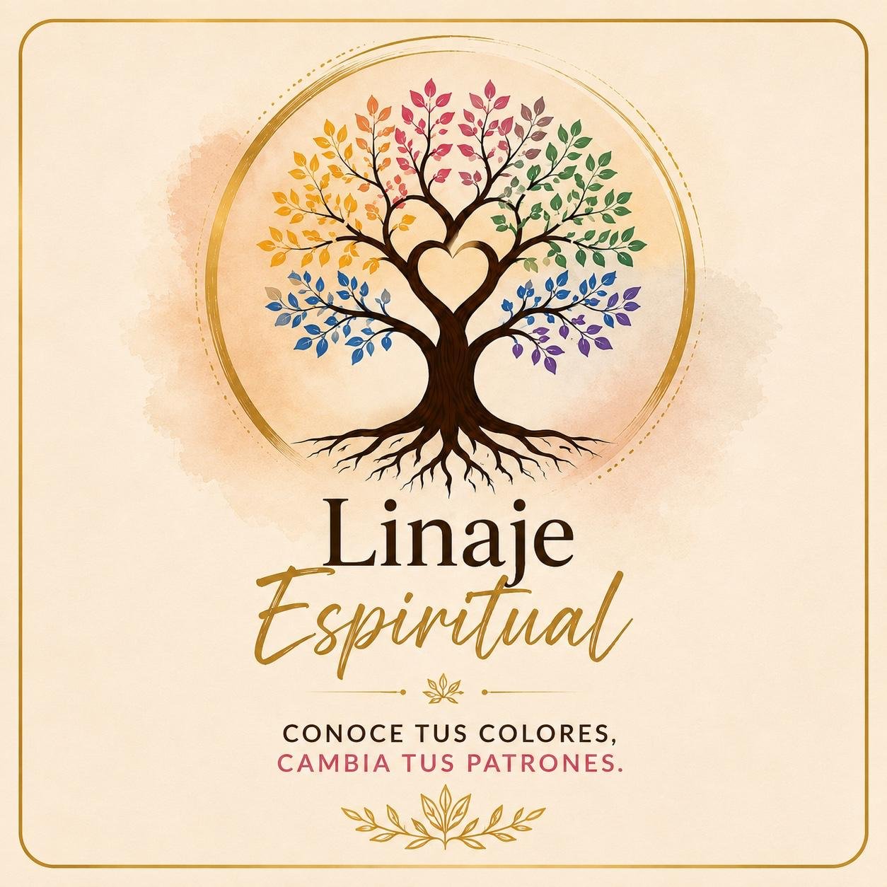 Linaje Espiritual: árbol de la vida con los siete colores del alma