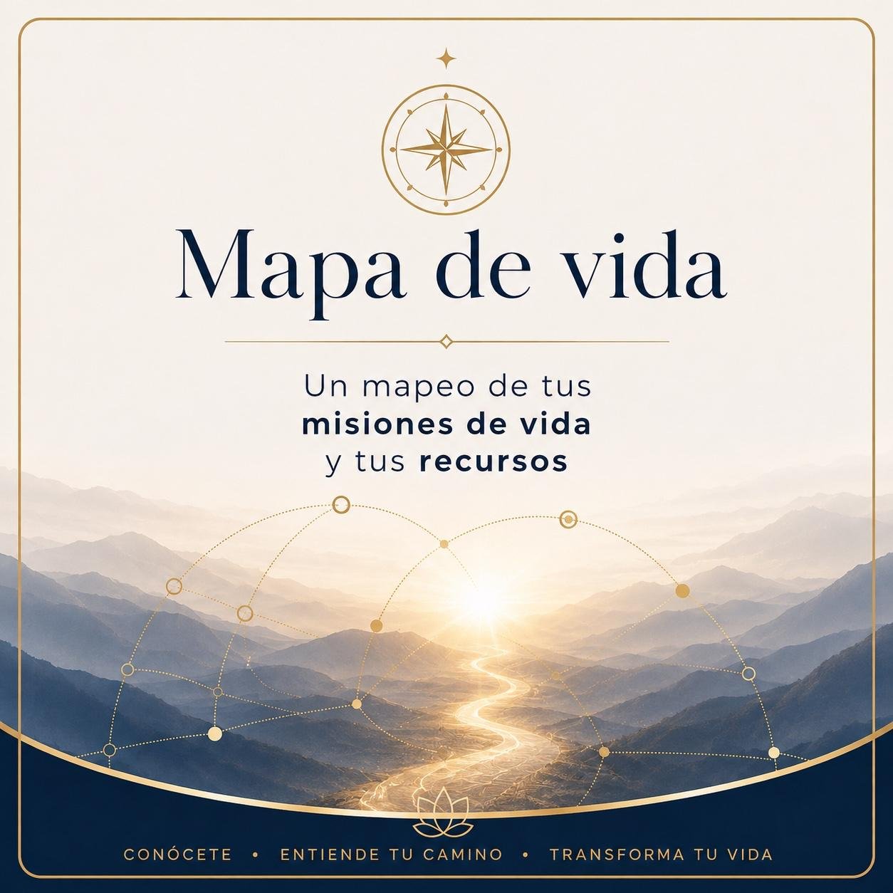 Mapa de Vida: rosa de los vientos sobre fondo claro